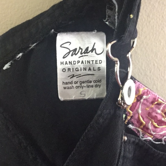 bibs,  cute black hand painted by Sarah Oringinals - Picture 4 of 7